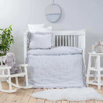 Ensemble de couettes pour bébé Karaca Home Royale 100% coton mousseline brodée Private, grey