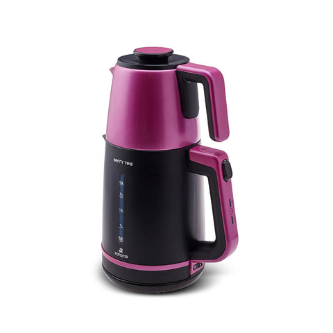 Théière en acier et bouilloire Karaca Berry Tea XL 2 en 1, couleur pinkberry