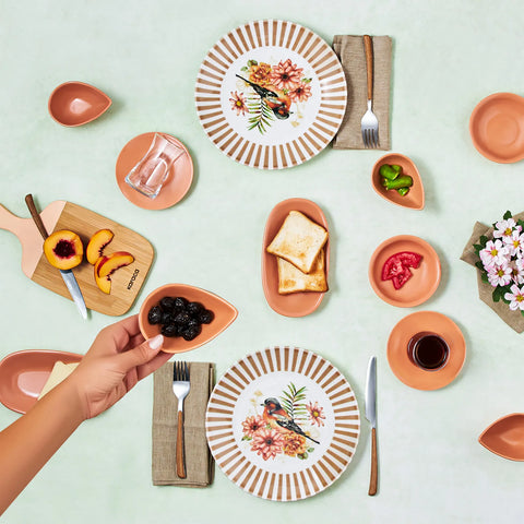 Service Petit Déjeuner Karaca Pajaro pour 6 personnes, 26 pièces