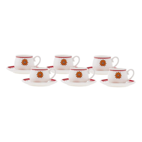 Coffret de tasses à café Karaca Hatayi pour 6 personnes 90 ml