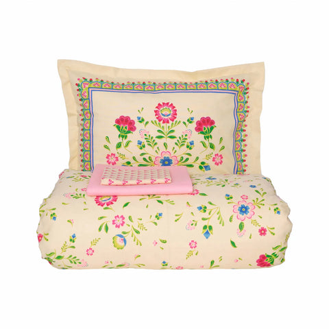 Parure de lit Karaca Home Elsa pour lit double,vert 100% coton 