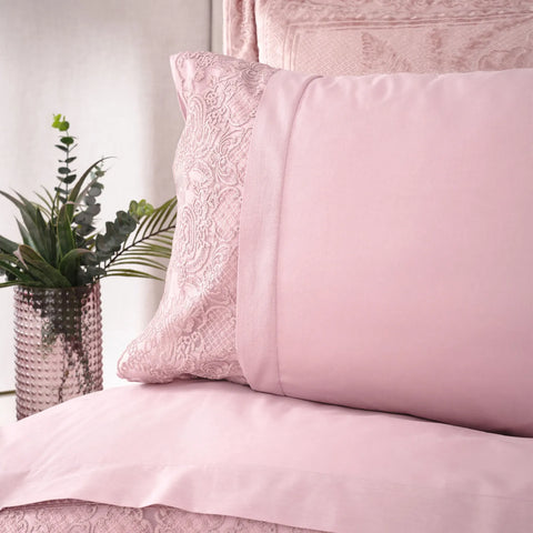 Parure de lit Karaca Home Victoria pour lit double, 7 pièces, rose