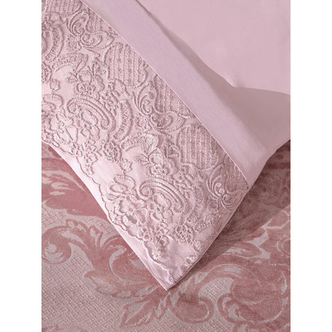 Parure de lit Karaca Home Victoria pour lit double, 7 pièces, rose