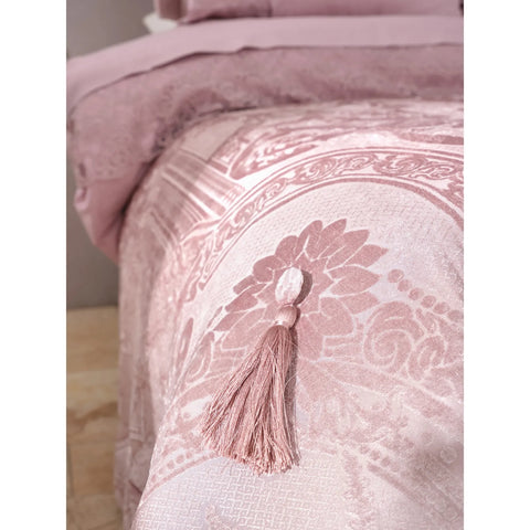 Parure de lit Karaca Home Victoria pour lit double, 7 pièces, rose