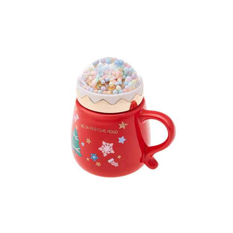 Mug Karaca New Year Bubble, 430 ml, rouge