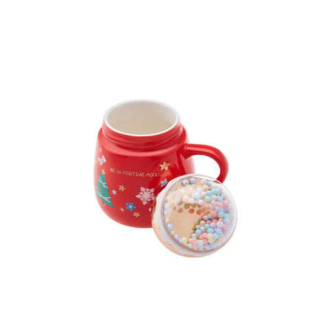 Mug Karaca New Year Bubble, 430 ml, rouge