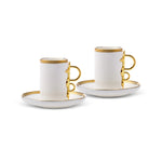 Coffret de tasses à café Karaca Sahmeran pour 2 personnes, 100 ml, blanc