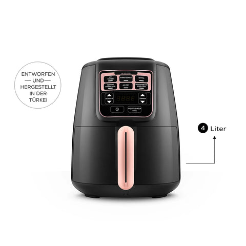 Karaca Air Cook XL 2 en 1 Airfryer parlant, couleur or rose