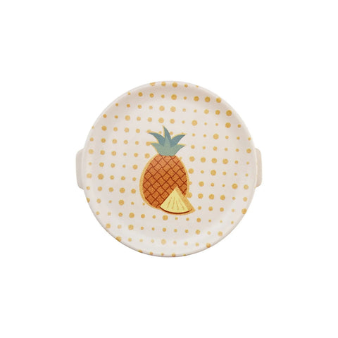 Bol Karaca Polka Dot ananas pour le petit-déjeuner avec couvercle