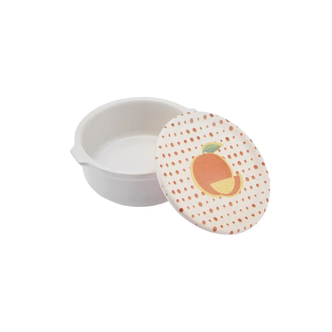 Bol Karaca Polka Dot pour le petit-déjeuner avec couvercle, orange