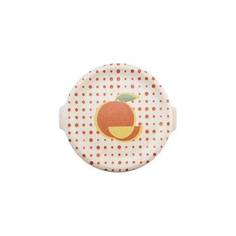 Bol Karaca Polka Dot pour le petit-déjeuner avec couvercle, orange