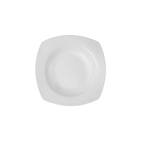 Service de table Karaca Deren Cream pour 12 personnes, 60 pièces, porcelaine, carrées/rectangulaires