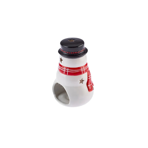 Lampe à thé Karaca Noël Bonhomme de neige, 17 cm