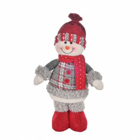  Objet en peluche Karaca Home Bonhomme de neige debout 34 cm