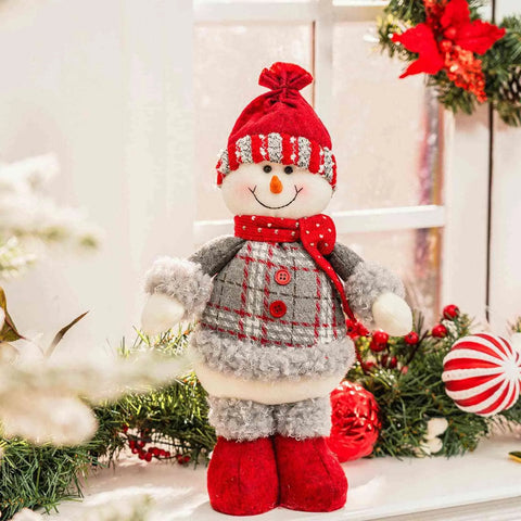  Objet en peluche Karaca Home Bonhomme de neige debout 34 cm