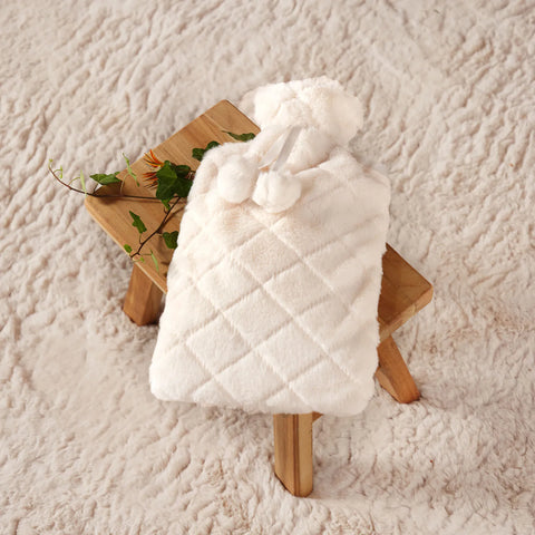 Bouillotte Karaca Home en peluche, blanc