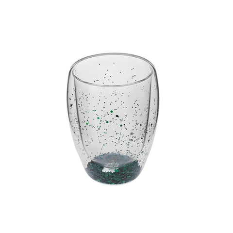 Verre à eau Karaca Pia pailleté, 350 ml, vert