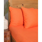 Ensemble de draps-housses Sarah Anderson Mitsy single, 100% coton, orange