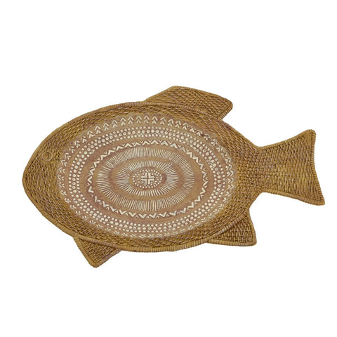 Assiette Karaca Home Melenie Poisson aspect de l'osier, décorative