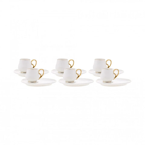 Coffret de tasses à café Karaca Ikram pour 6 personnes, 80 ml