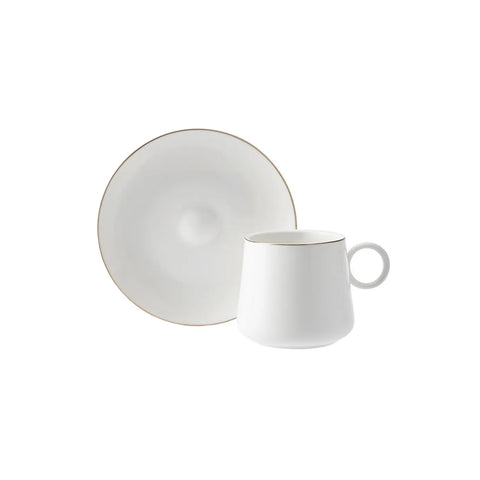 Tasses à thé Karaca Ball pour 2 personnes, 220 ml, platine