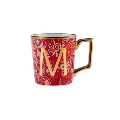 Mug Karaca avec fleurs et lettre M, 350 ml