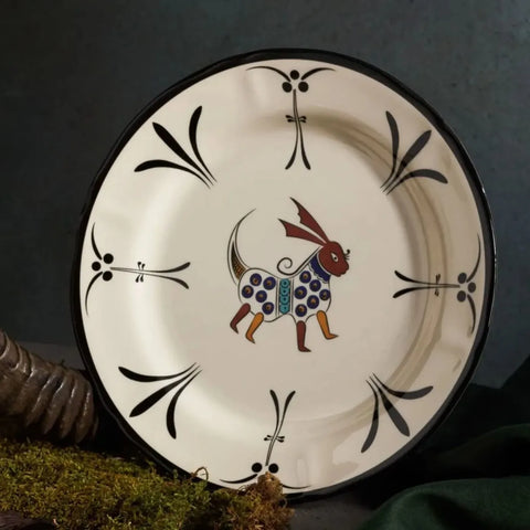 Assiette de présentation Karaca gamme Paye Selcuklu chèvre, 26 cm