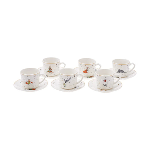 Coffret de tasses à café Karaca Le Petit Prince pour 6 personnes, 80 ml