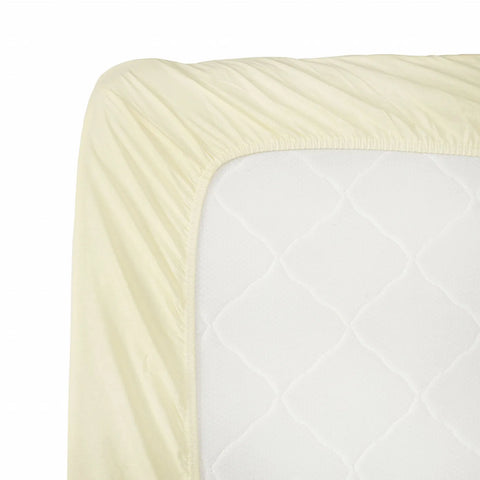 Drap-housse Karaca Home en tissu peigné pour lit simple, jaune