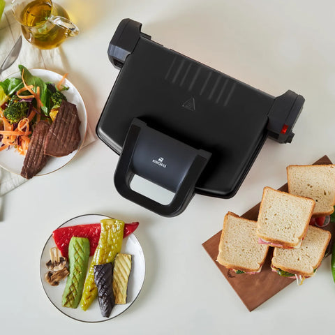 Multigril et appareil à croque-monsieur Karaca Future Essential 1 800 W, noir mat