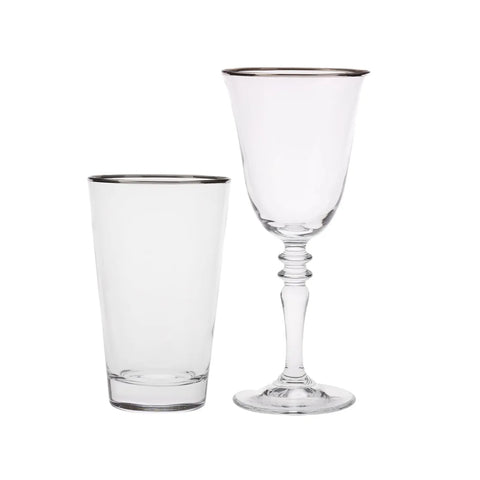 Verres Karaca Jamie à bord platine, 24 pièces