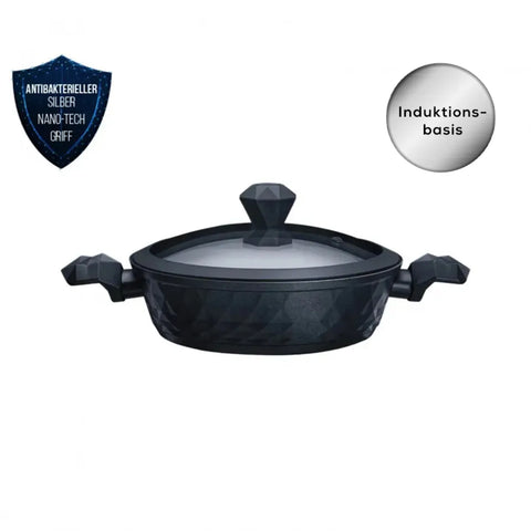 Sauteuse Karaca Bio Diamond compatible induction avec poignées antibactériennes, 30 cm, 5 L