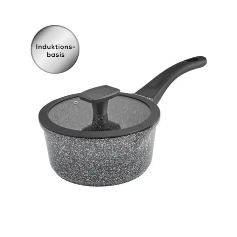 Casserole à sauce Karaca Serra Biogranit avec couvercle, 18 cm, gris