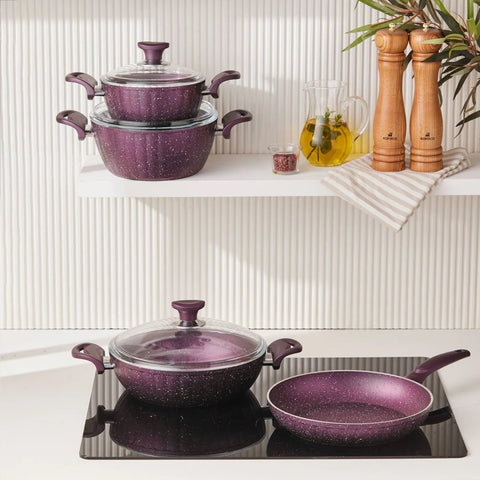 Batterie de cuisine Cookplus Biogranit Dream, 7 pièces, violet