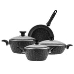 Ensemble de casseroles Cookplus Biogranit Dream, 7 pièces, noir