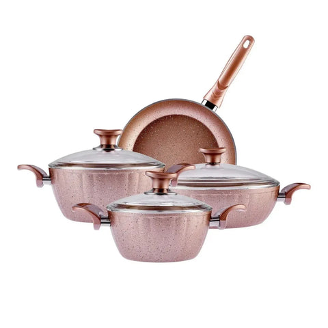 Batterie de cuisine Cookplus Biogranit Dream, 7 pièces, rose