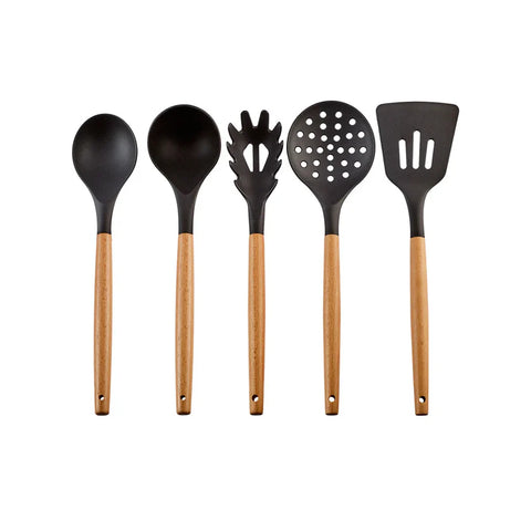 Set de Couteaux et Ustensiles de Service Karaca Burby Wood 14 Pièces