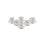 Coffret de tasses à expresso/moka Karaca Autumn en porcelaine pour 6 personnes, 12 pièces