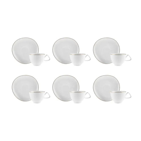 Coffret de tasses à thé Karaca Streamline Middle,6 personnes, 200ml