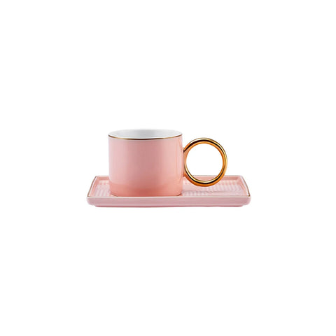 Coffret de tasses à café Karaca Soho, 2 personnes, 80 ml, rose