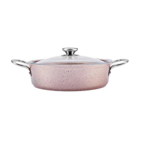 Batterie de cuisine Karaca Biogranit Ivy, 7 pièces, Rose