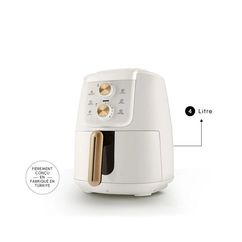 Karaca Air Cook Manuel XL Airfryer, crème d'or