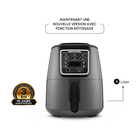 Karaca Air Cook Köz XL Airfryer Space, gris et noir