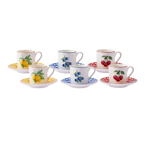 Set de tasses à café Karaca Piknik pour 6 personnes, 80 ml