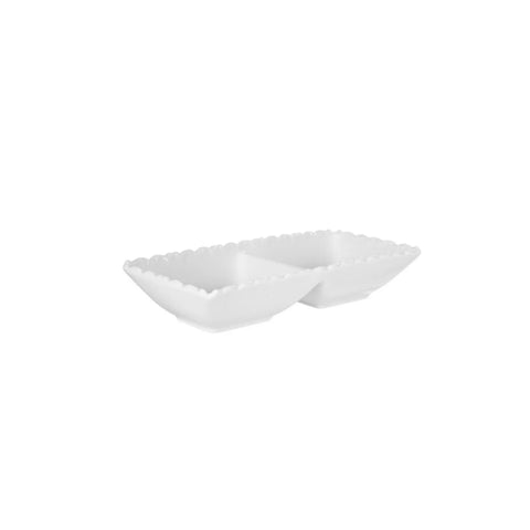 Coupelle Karaca Ivy à 2 emplacements pour gâteaux apéritifs, 19 cm