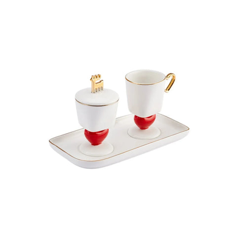 Ensemble de tasses à café Karaca Collection Signature du 50e anniversaire​, pour 2 personnes, 60 ml, cœur