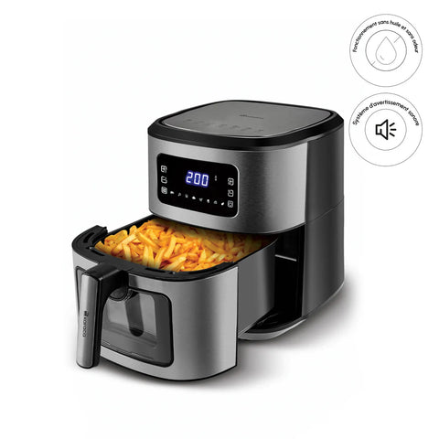 Airfryer Karaca Multifry Inox XXL avec fenêtre en verre numérique, 6,5 litres