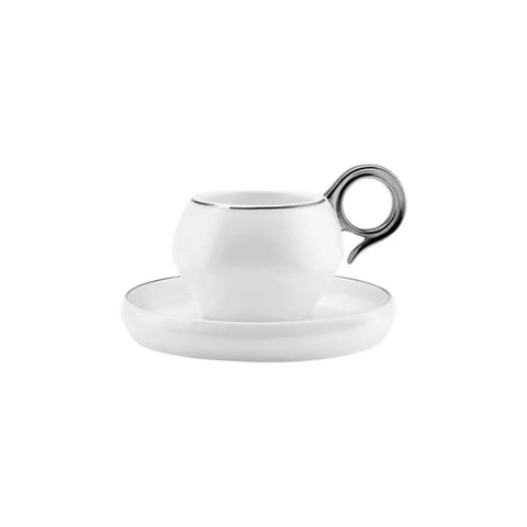 Coffret de tasses à café Karaca Venus Platinum pour 2 personnes, 135 ml