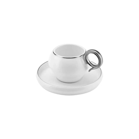 Coffret de tasses à café Karaca Venus Platinum pour 2 personnes, 135 ml