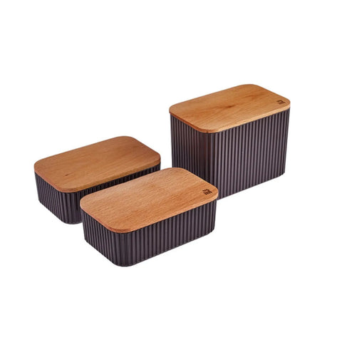 Set de boîtes de rangement Karaca Massimo 3 pièces, damson